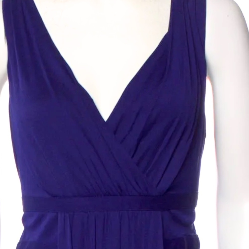 Moschino Silk blend Deep Purple V-neck Grecian dress 12 - Picture 6 of 14